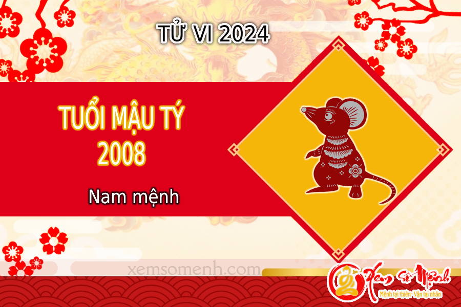 Xem tử vi tuổi Mậu Tý 2008 nam mạng năm 2024 Chi tiết nhất