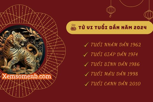 Luận giải tử vi tuổi Dần năm 2024 chi tiết