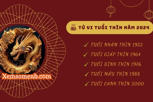 Luận giải tử vi tuổi Thìn năm 2024 chi tiết