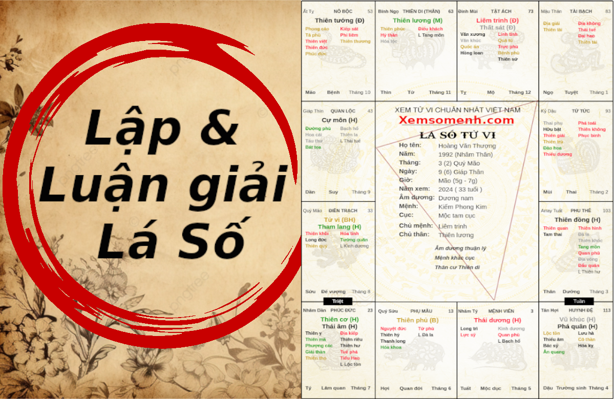 nguyên lý lập và luận giải lá số tử vi