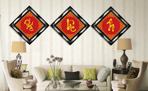 treo tranh chữ để thêm tài lộc treo tranh chu de them tai loc