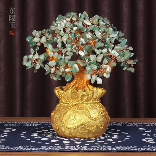 Cây tài lộc đính đá phong thủy Cay tai loc dinh da phong thuy