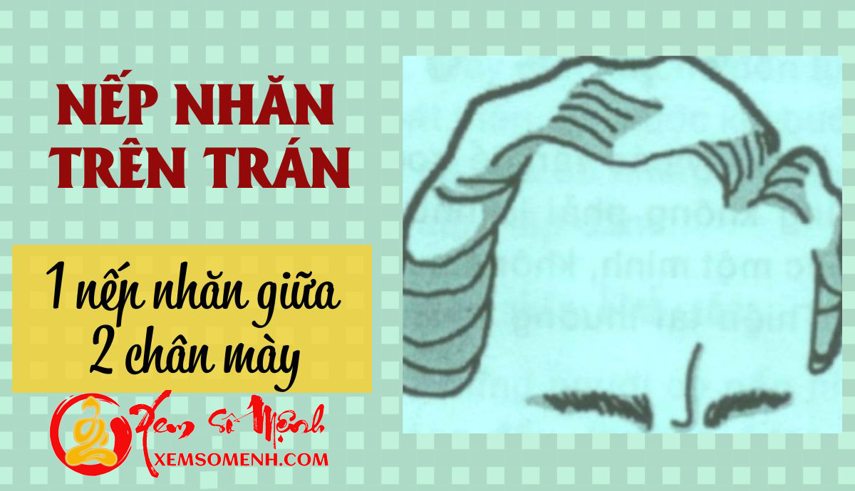 Tuong nep nhan tren tran, mot nep nhan giua 2 chan may