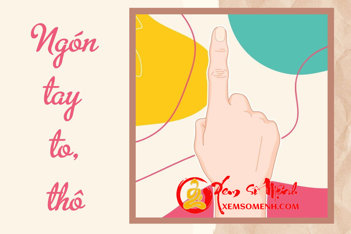 Ngon tay to o dot giua